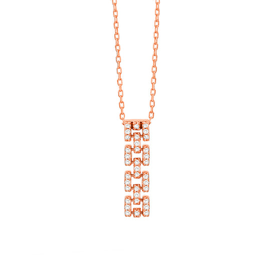 Chain Motif Diamond Pendant