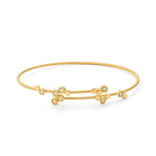 Diamond Honeycomb Bangle