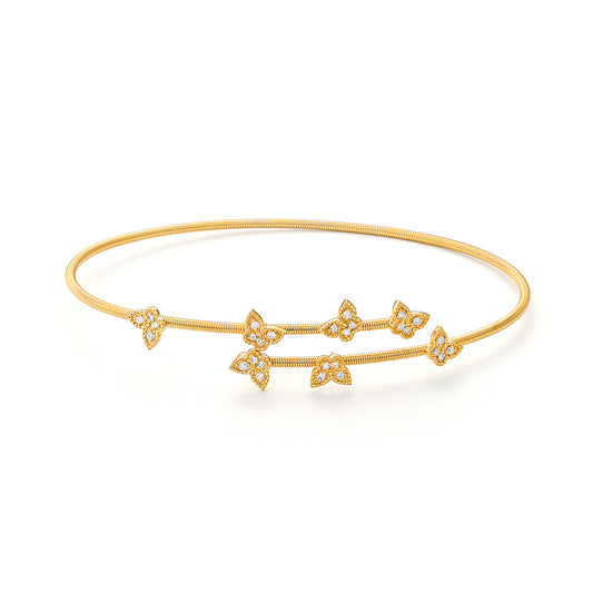 Diamond Butterfly Cluster Bangle