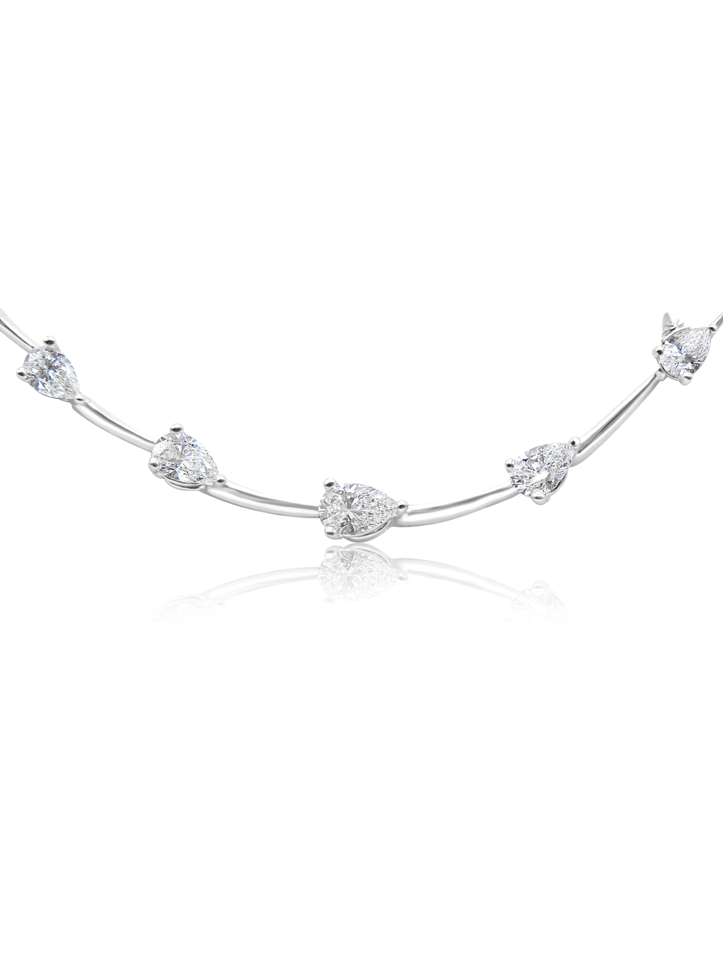 Pear Cut Diamond Necklace