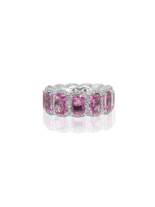 Pink Sapphire Eternity Ring