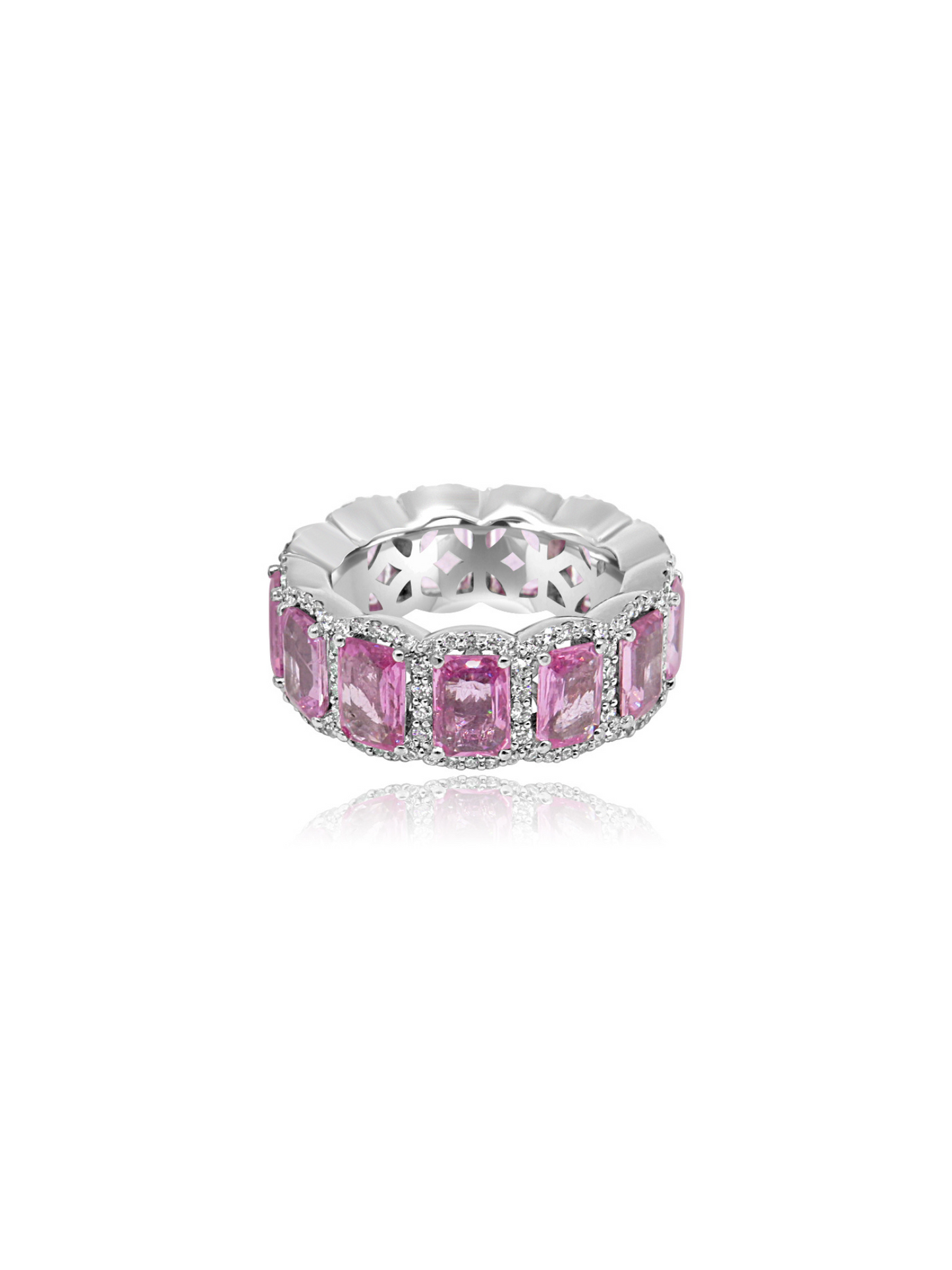 Pink Sapphire Eternity Ring