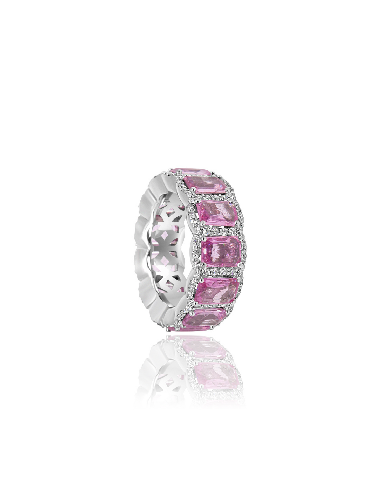 Pink Sapphire Eternity Ring