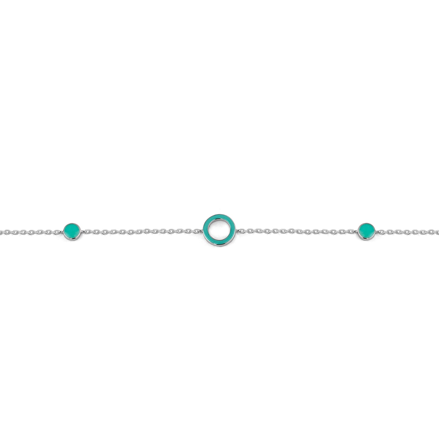 Diamond & Turquoise Enamel Bracelet