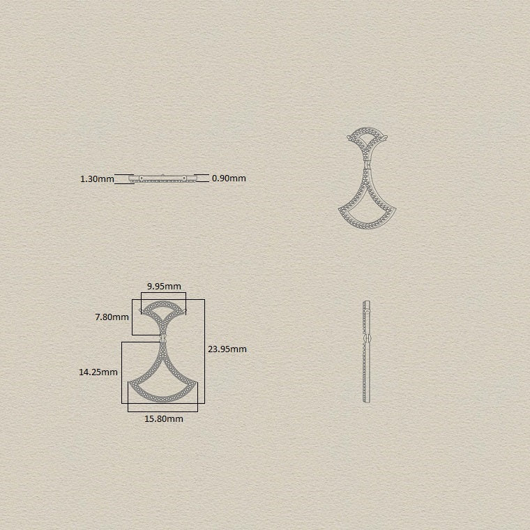 Diamond Fan-Inspired Pendant