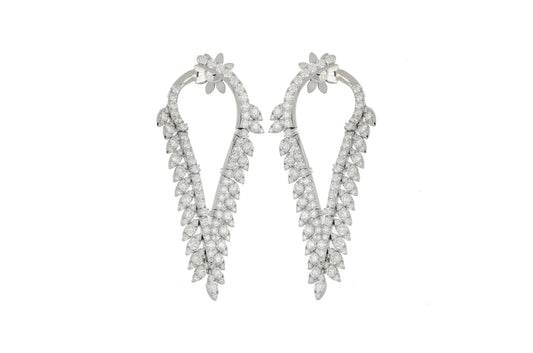 Long diamond earrings