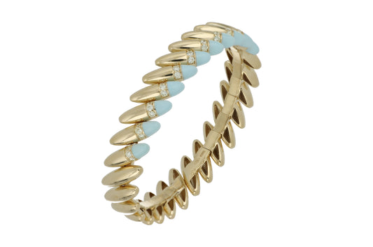 Gold and Diamond Bangle