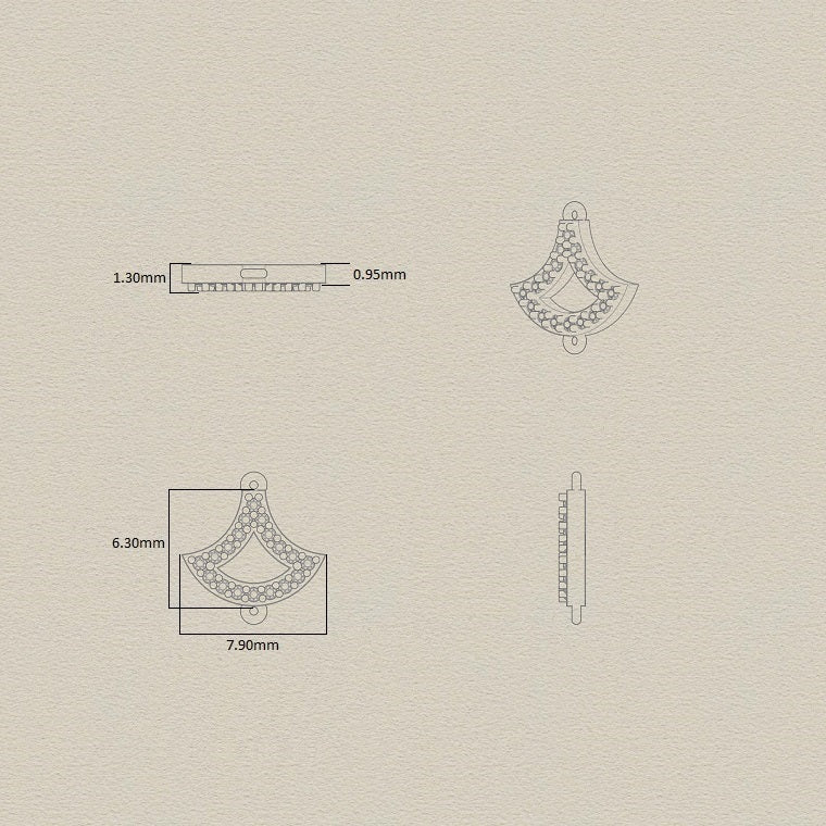 Diamond Fan-Inspired Bracelet
