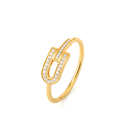 Geometric Diamond Ring