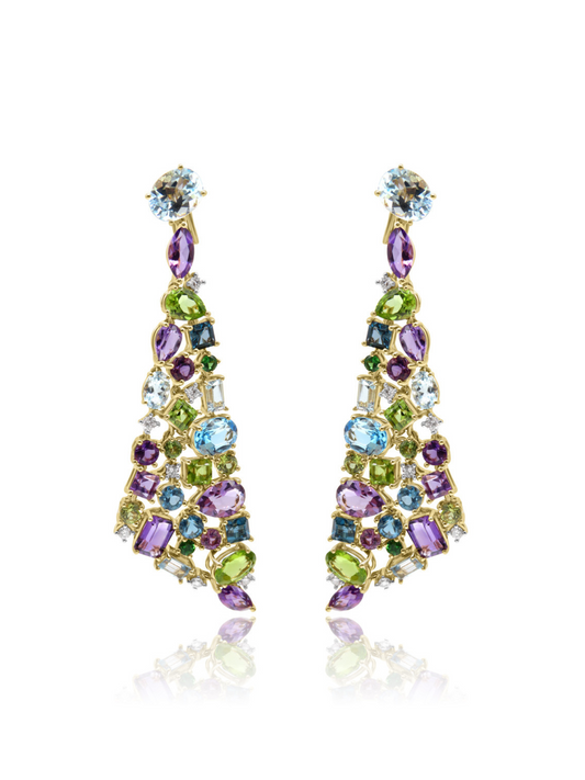 Colourful Chandelier Earrings