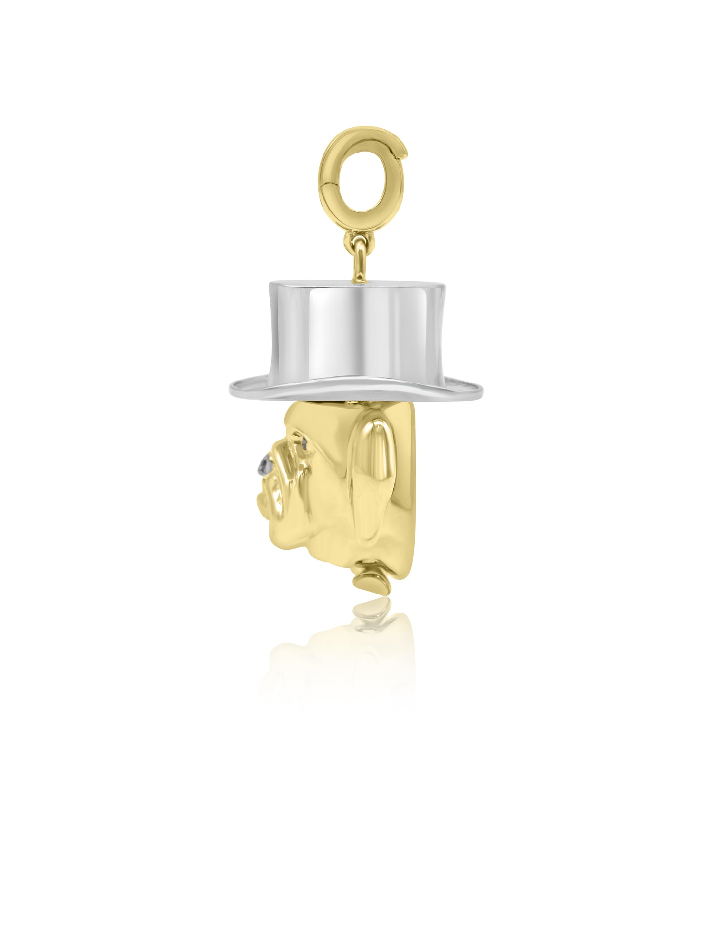 Bulldog with Top Hat Charm