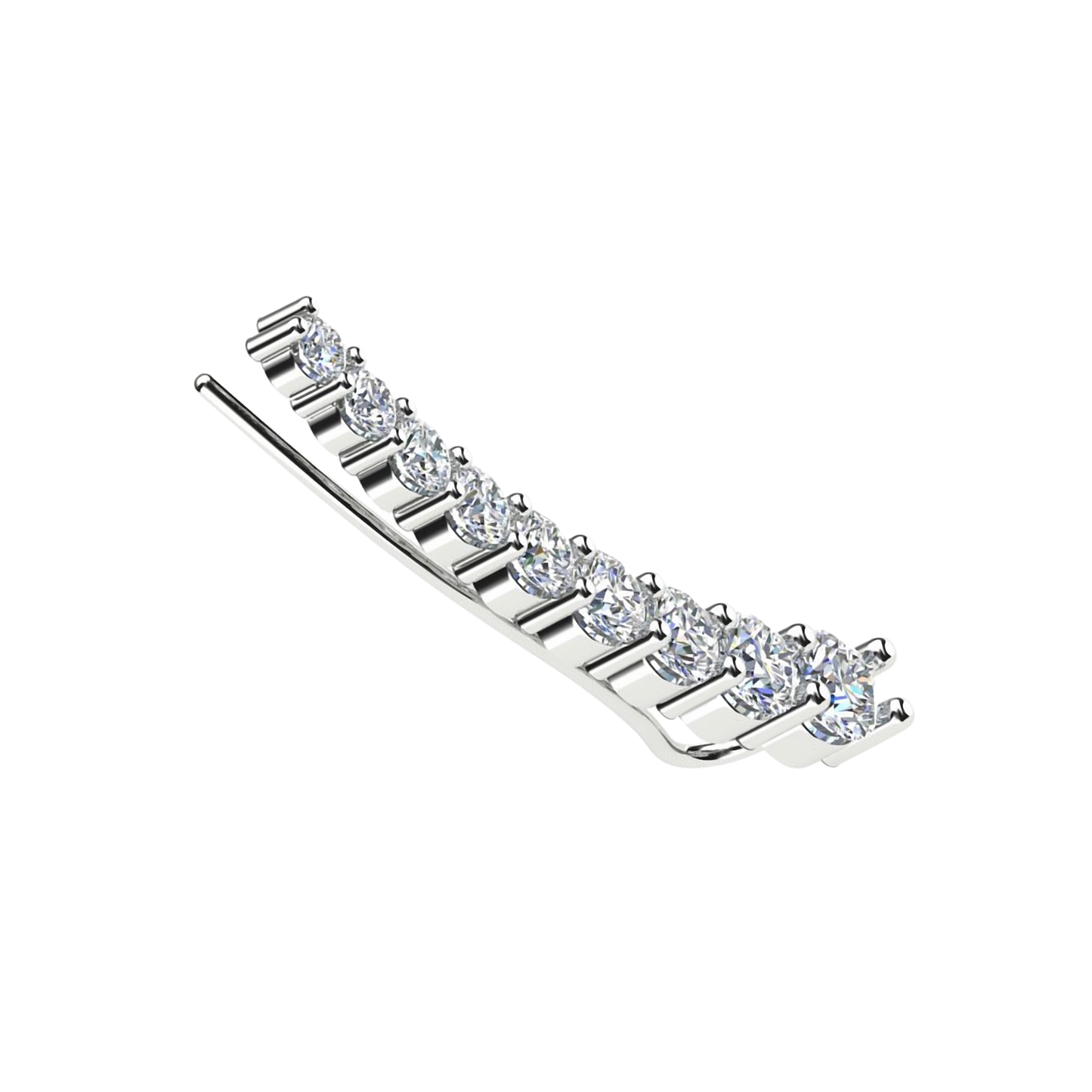 Large Diamond Ear Cuff - Right