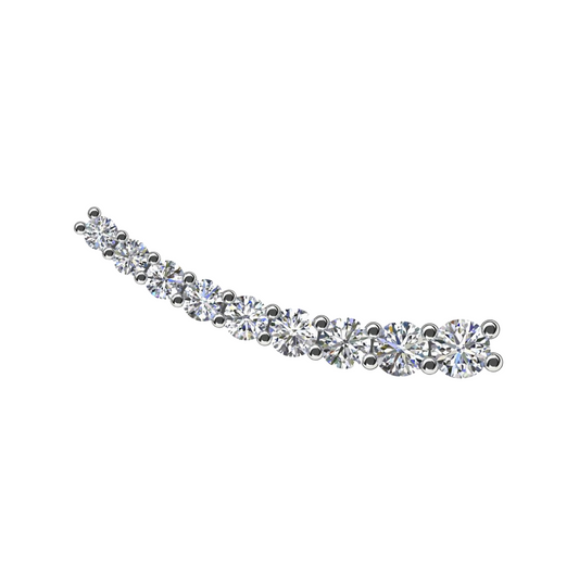 Large Diamond Ear Cuff - Left