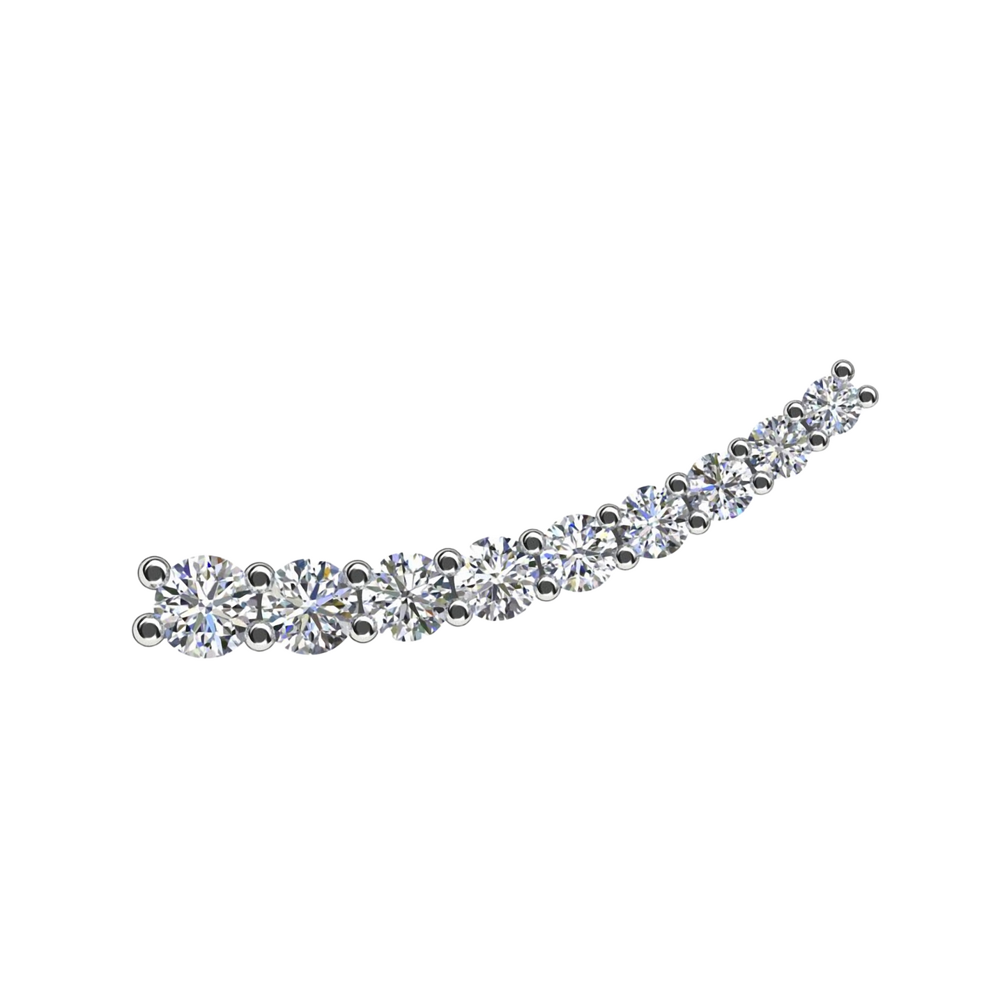 Large Diamond Ear Cuff - Right