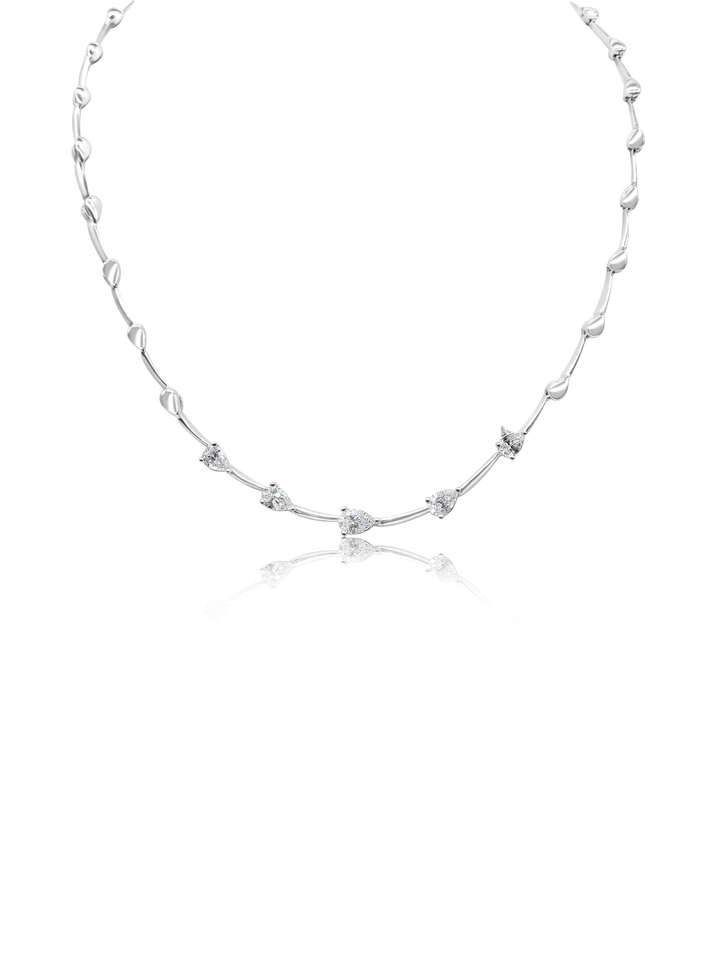 Pear Cut Diamond Necklace