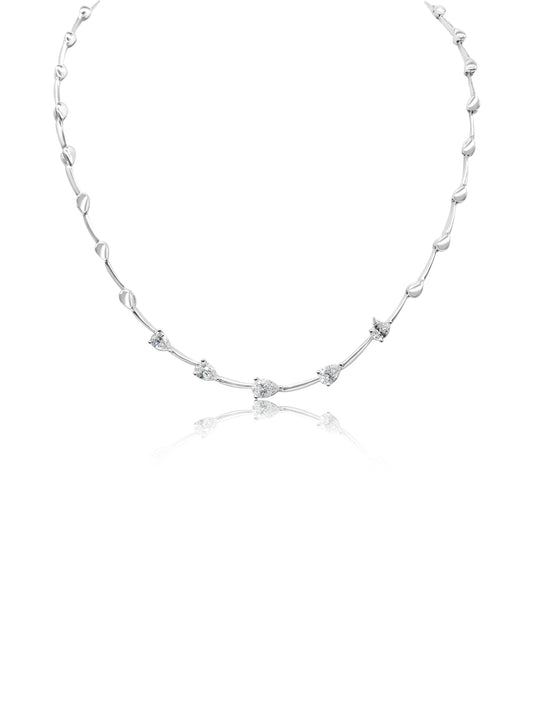 Pear Cut Diamond Necklace