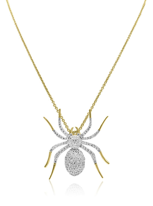 Diamond Spider Necklace