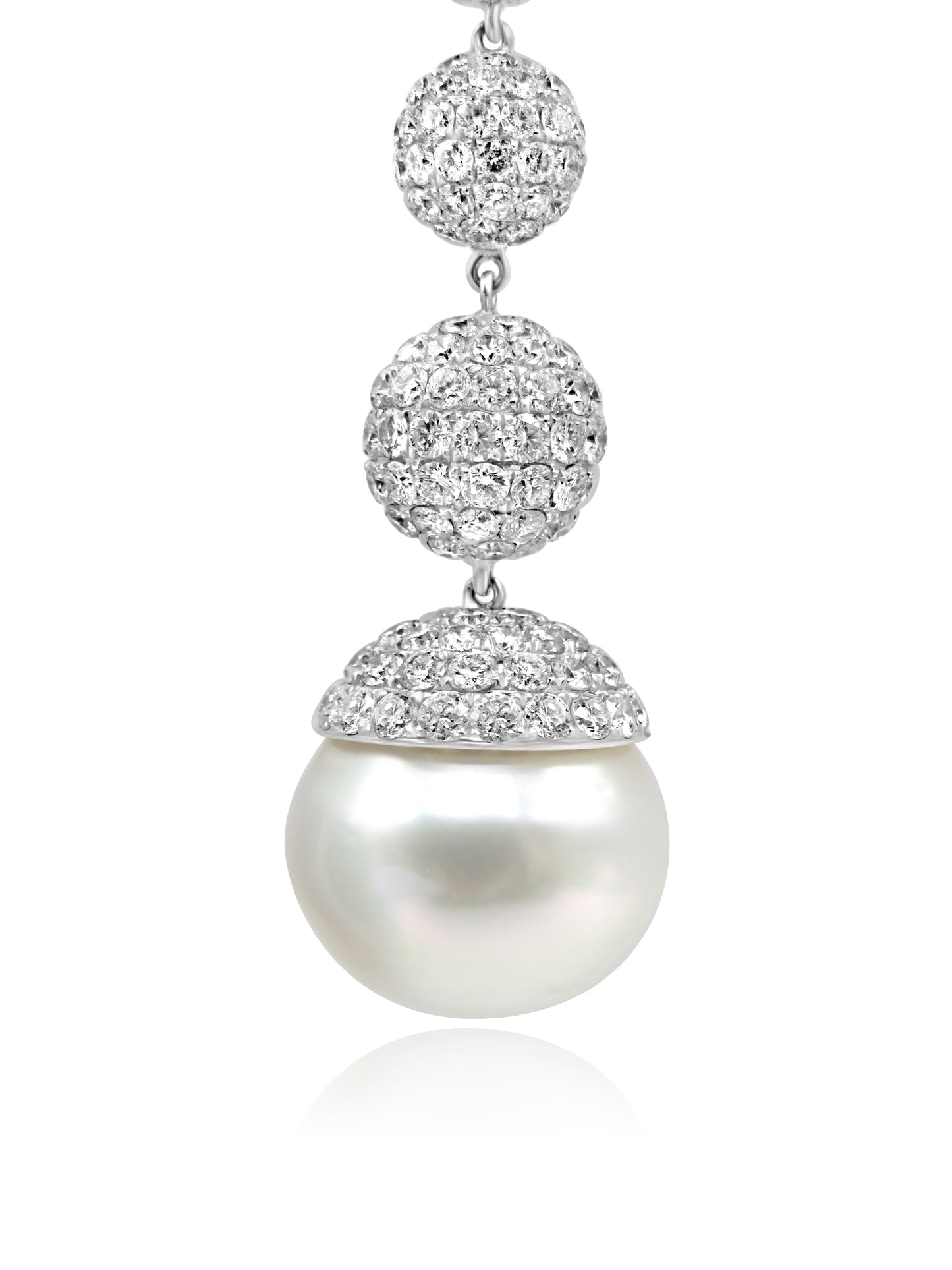 Pearl & Diamond Drop Earrings