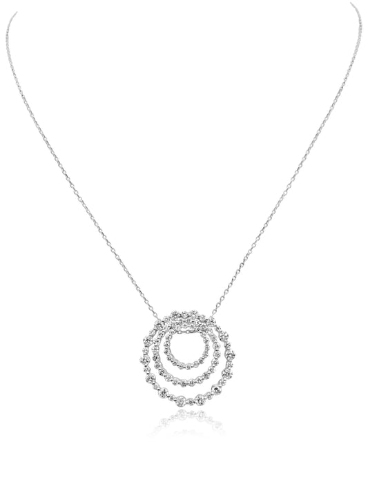 Triple Circle Diamond Pendant