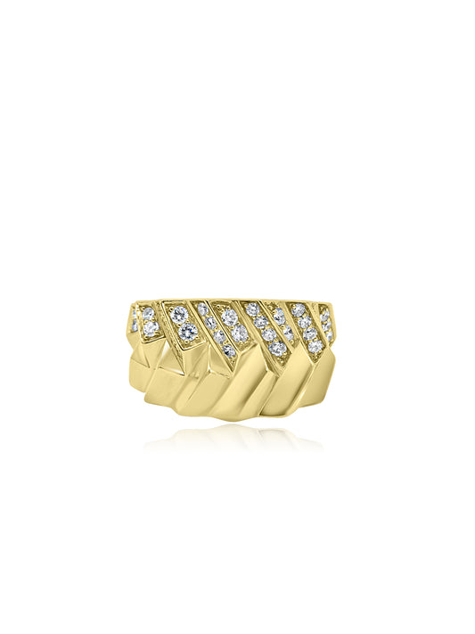 Geometric Diamond Ring