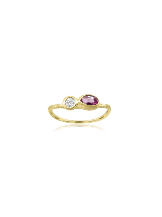 Pink Sapphire Gold Ring