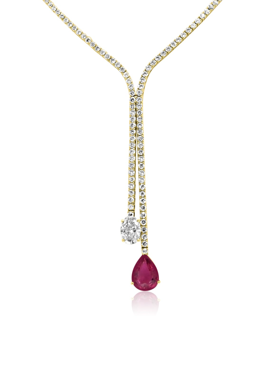 Rubellite and Diamond Necklace