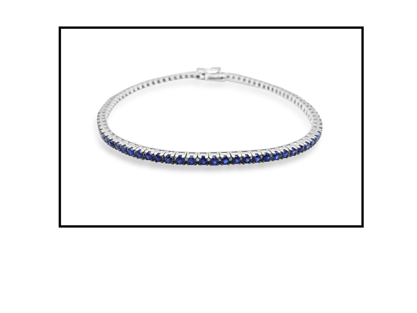 Gold Tennis Bracelet with Sapphires