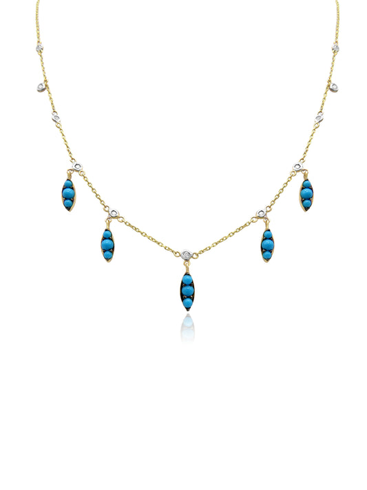 Gold and Turquoise Necklace