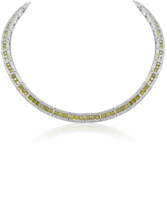 Gold and Yellow Diamond Necklace