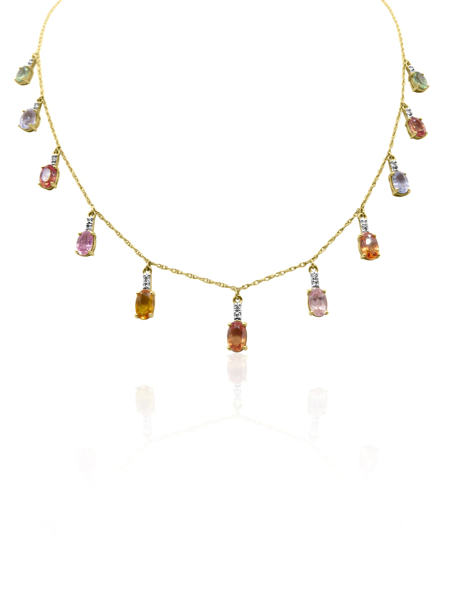 Multi Coloured Sapphire necklace