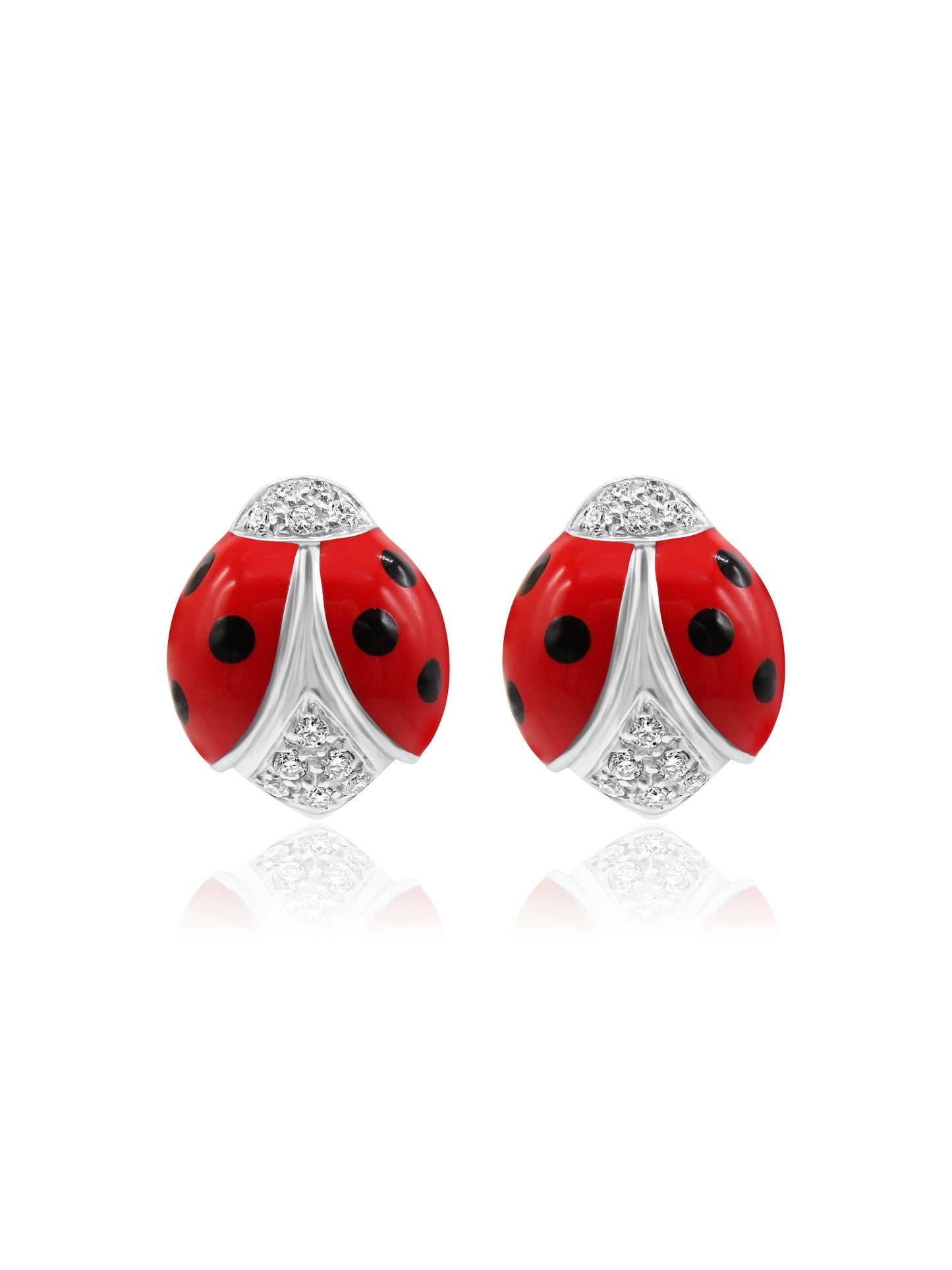 Ladybug Diamond Earrings