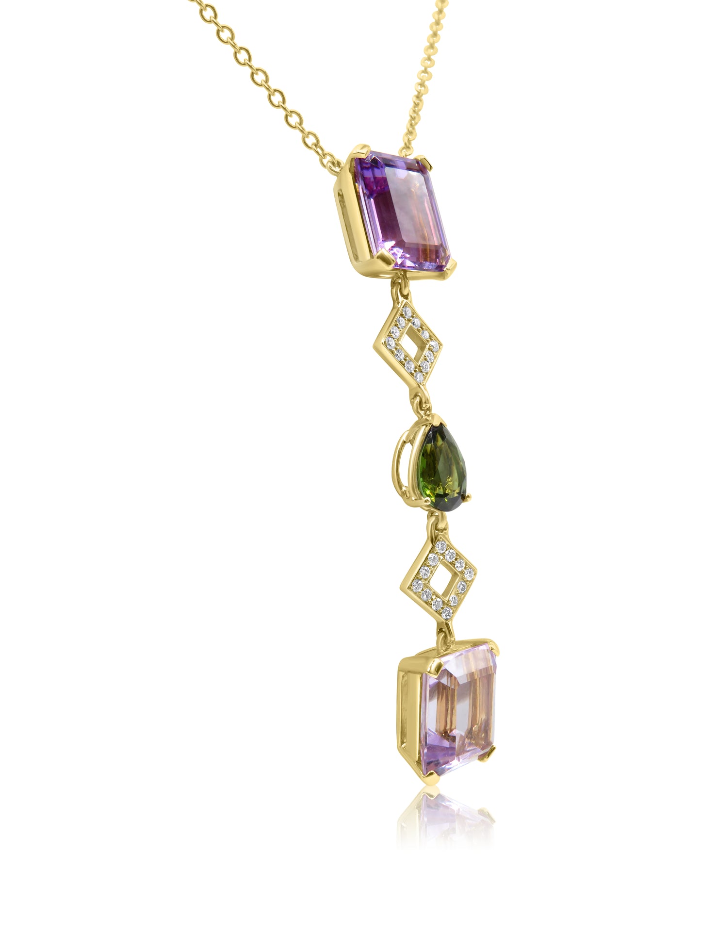 Amethyst Diamond Necklace