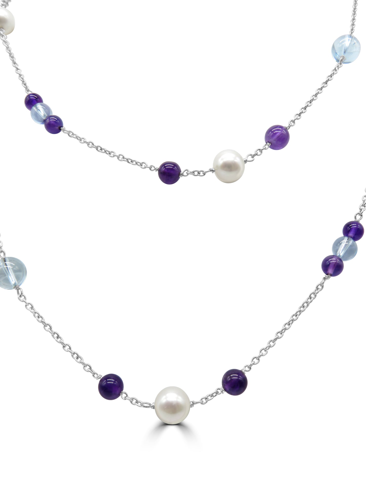 Colourful Beaded Pearl Necklace