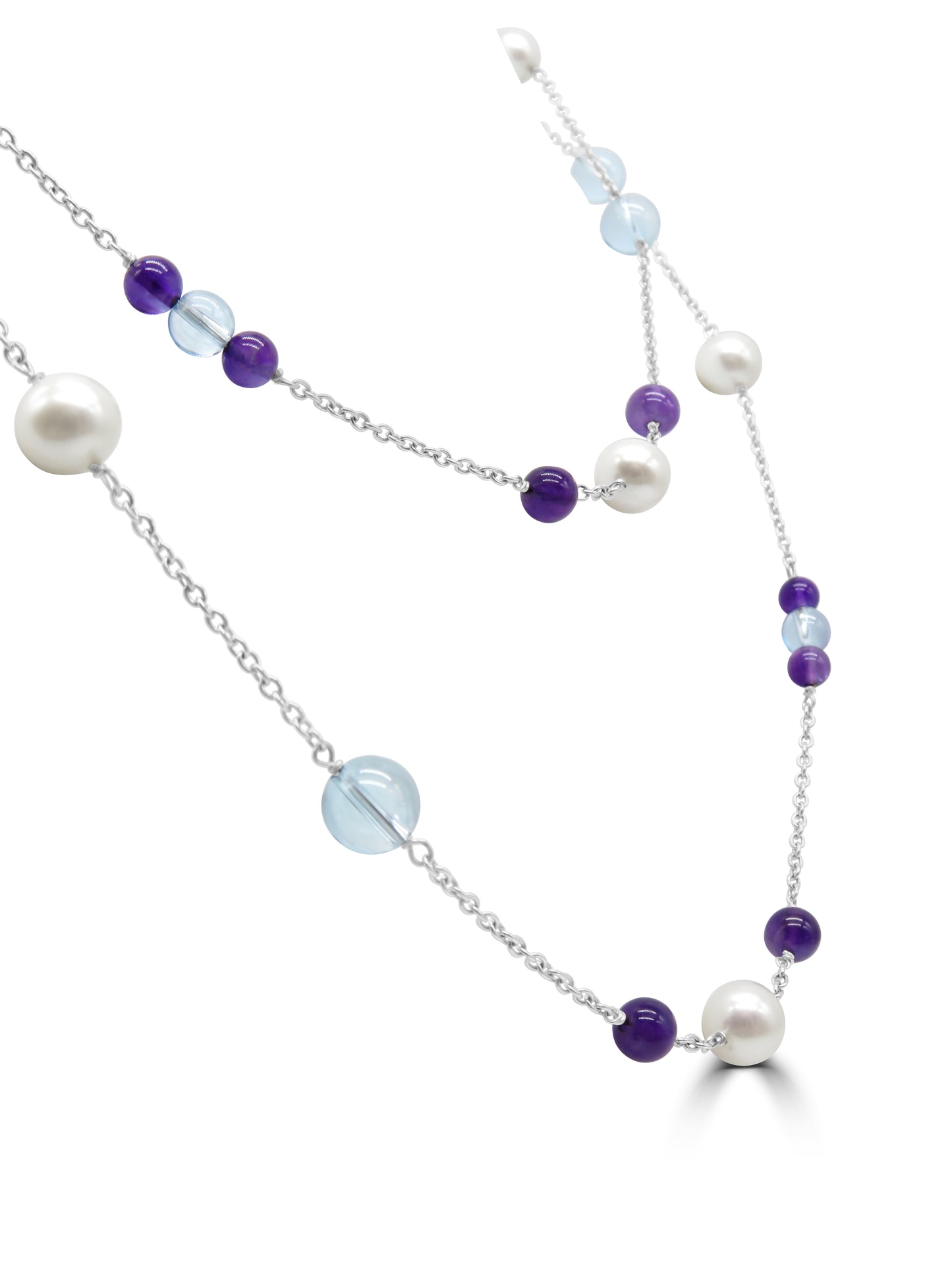 Colourful Beaded Pearl Necklace