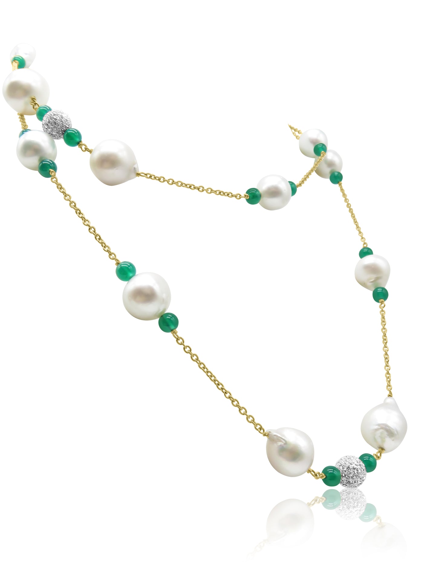 Asymmetrical Pearl Beaded Necklace