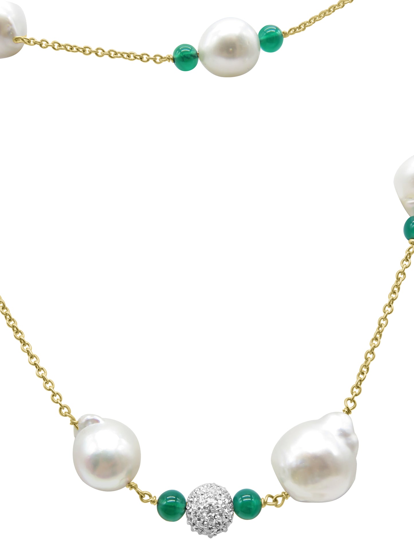 Asymmetrical Pearl Beaded Necklace
