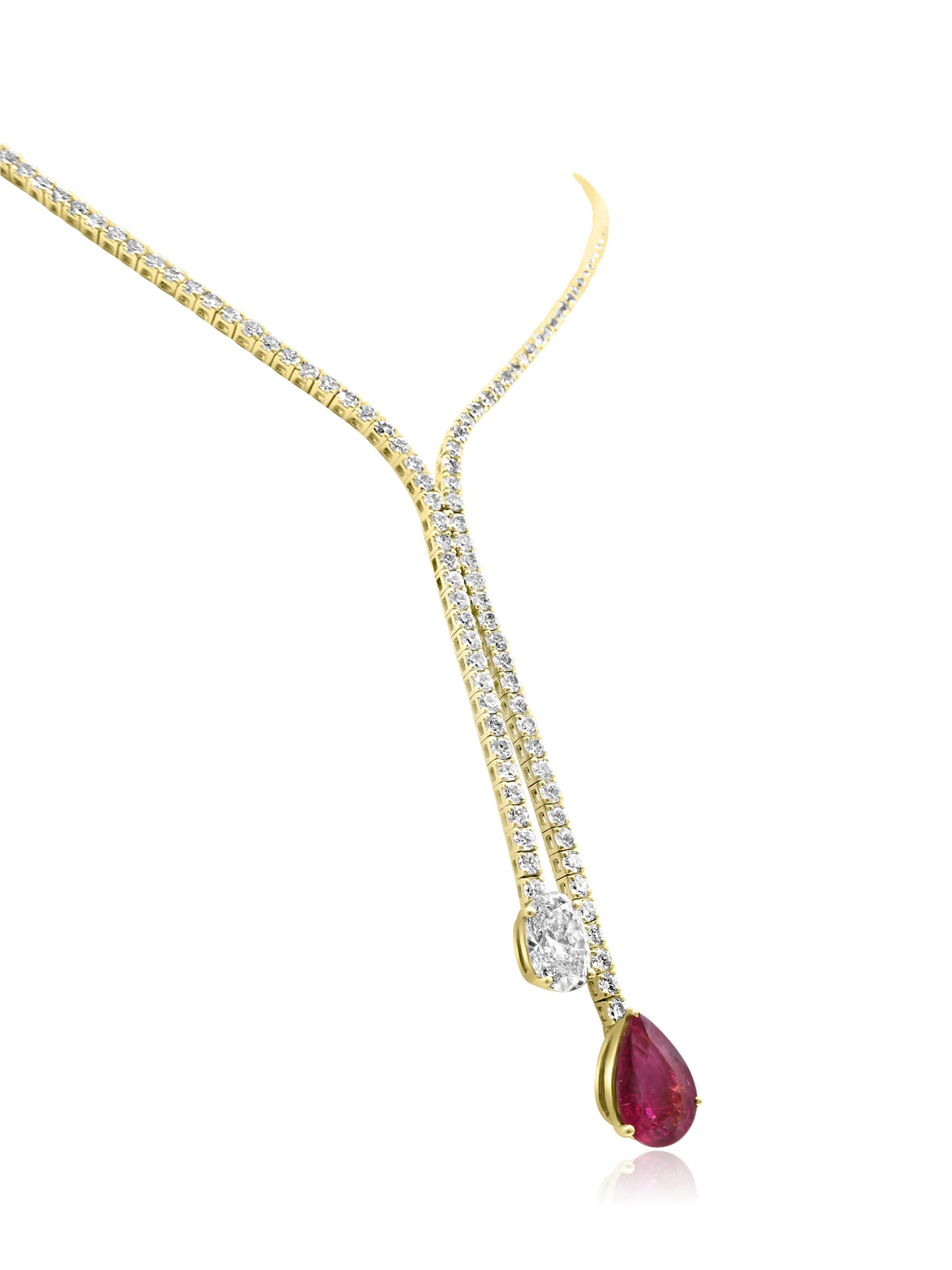 Rubellite and Diamond Necklace