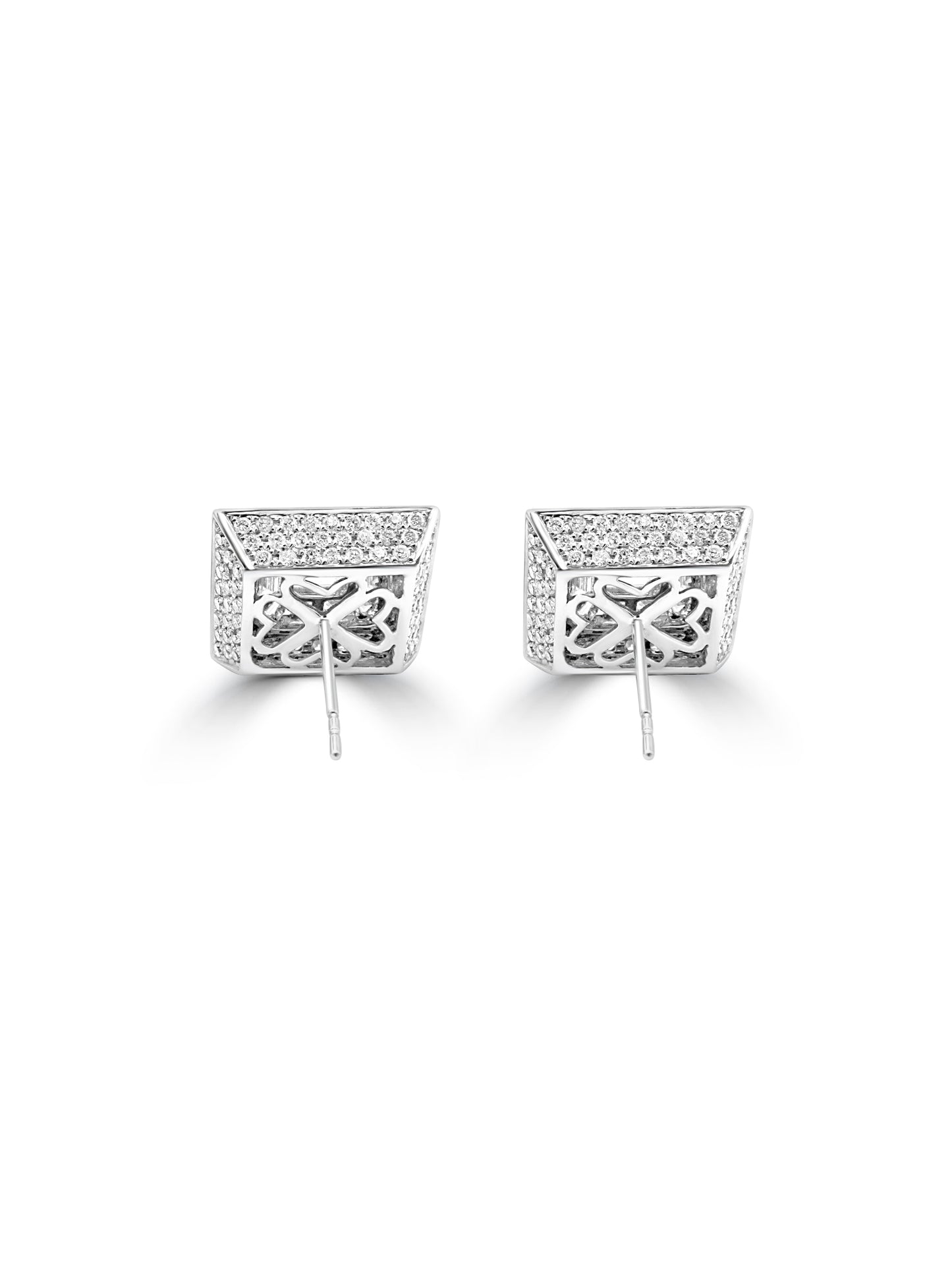 Baguette and Round Diamond Earrings