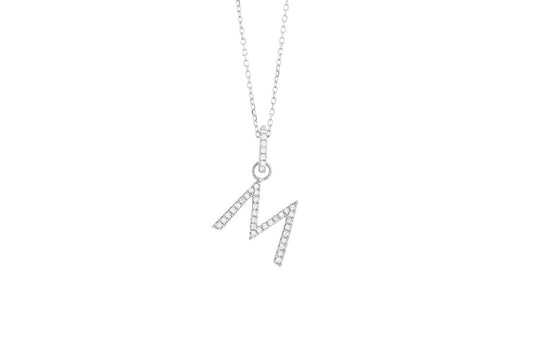 Diamond letter M Pendant