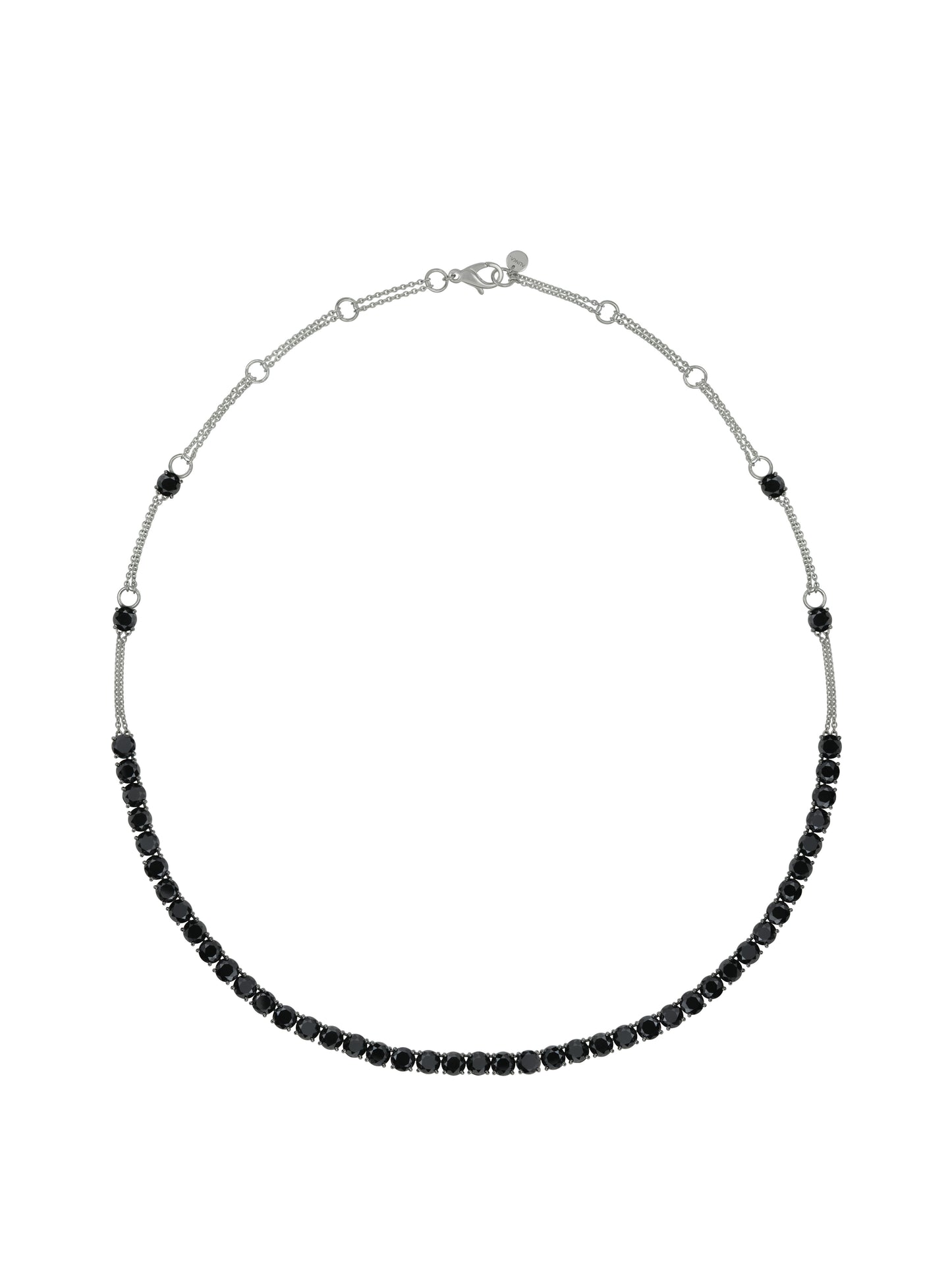 Black Diamond Tennis Necklace