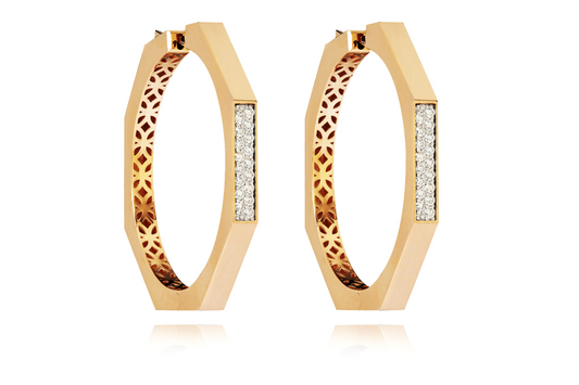 Diamond Hoop Earrings