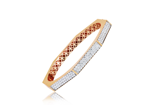 Gold and Diamond Bangle