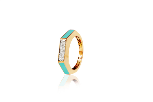 Diamond and Turquoise Ring