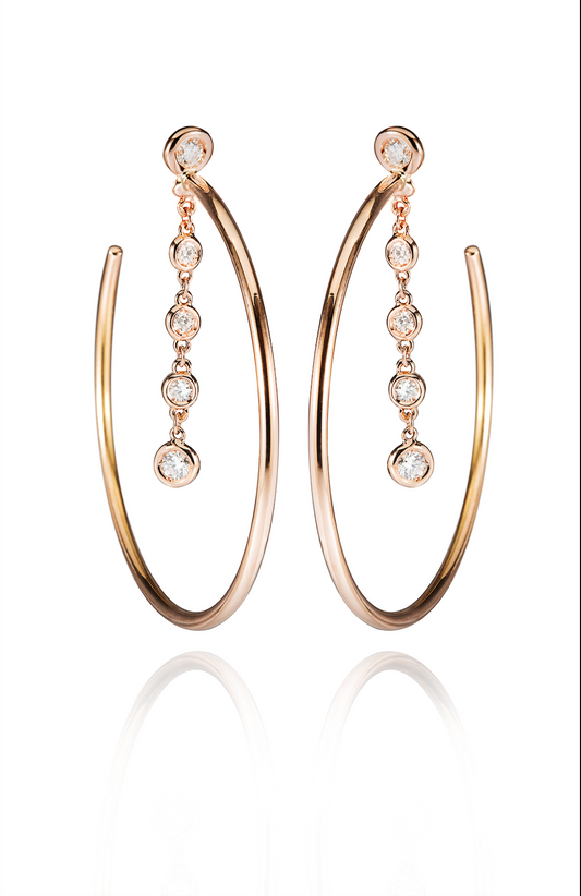 Diamond Hoop Earrings