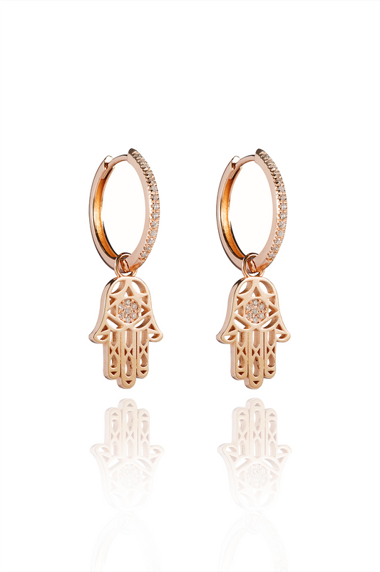 Diamond Hamsa Earrings