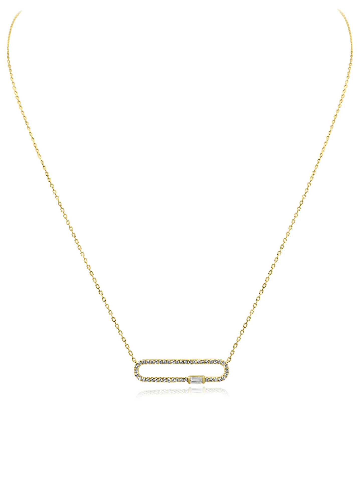 Diamond Oval Necklace