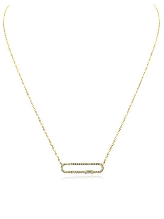 Diamond Oval Necklace