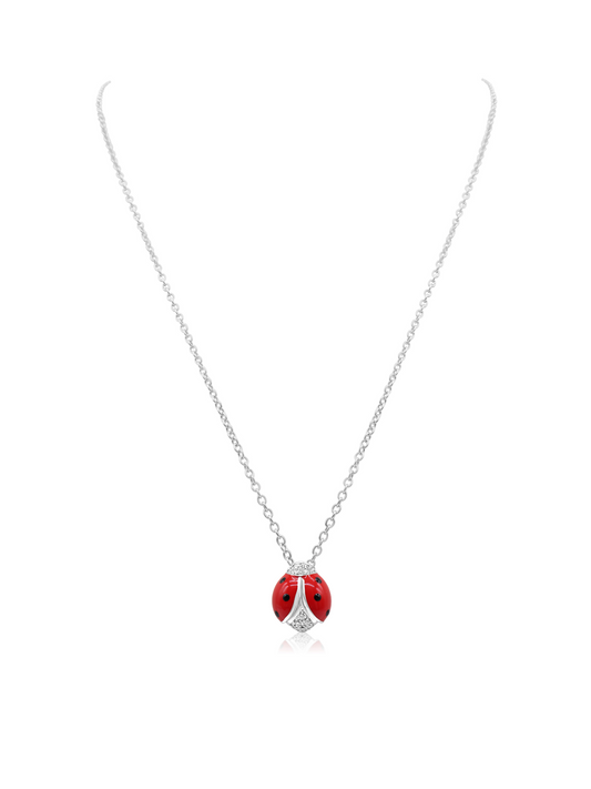 Ladybug Diamond Necklace