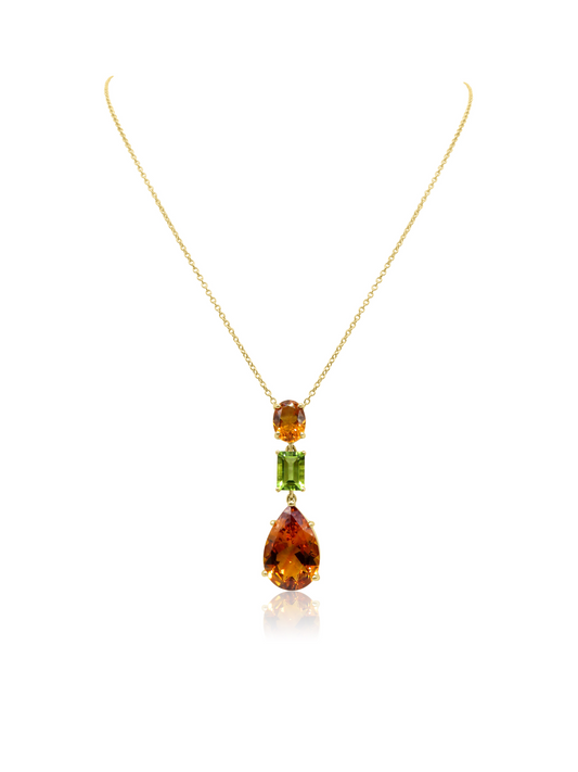 Citrine and Peridot Necklace