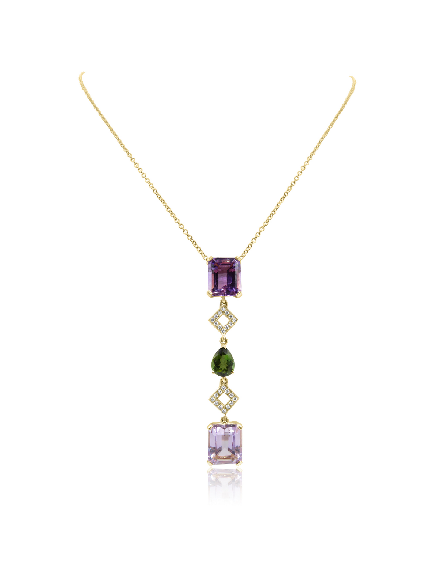 Amethyst Diamond Necklace